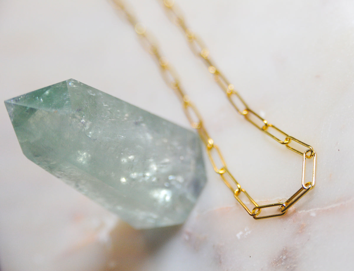 Gold Oval Paperclip Chain